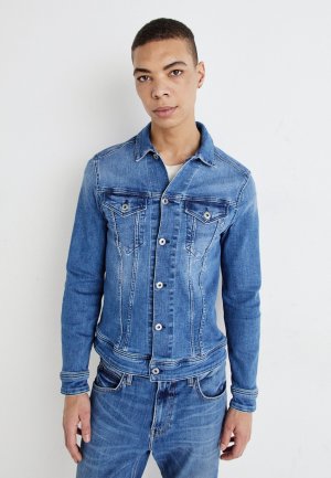 Джинсовая куртка JACKET , цвет medium blue Replay