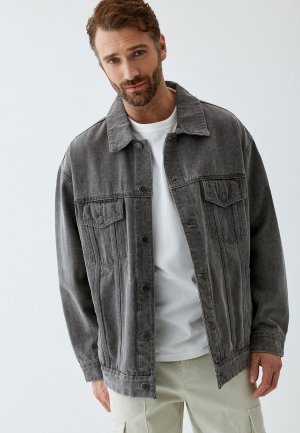 Куртка джинсовая Sela. Цвет: серый