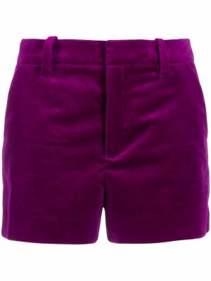 Бархатные шорты с завышенной талией Zadig&Voltaire. Цвет: розовый