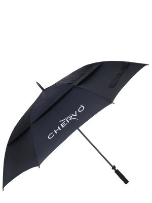 Зонт с логотипом CHERVO. Цвет: черный
