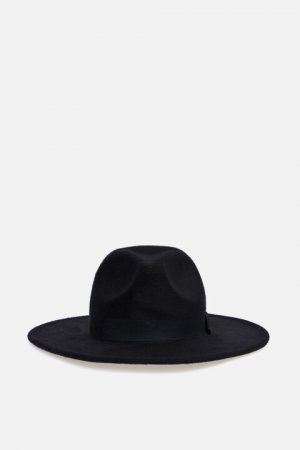 Шляпа-федора с широкими полями befree. Цвет: черный
