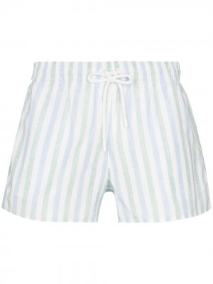 Striped drawstring swim shorts COMMAS. Цвет: белый