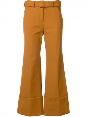 Укороченные брюки Sara Battaglia. Цвет: коричневый