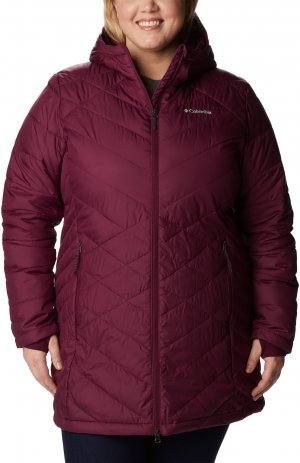Длинная куртка с капюшоном Heavenly — женские размеры больших размеров , фиолетовый Columbia