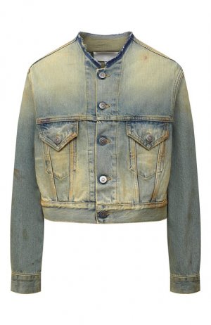 Джинсовая куртка Maison Margiela. Цвет: голубой