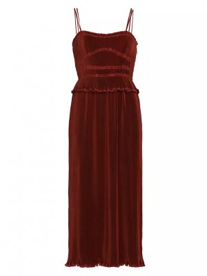 Многоярусное платье-миди Brisha , цвет terracotta Derek Lam 10 Crosby