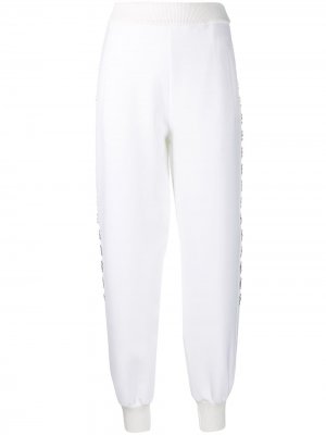 Декорированные спортивные брюки Iceberg. Цвет: белый