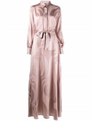 Шелковое платье макси Kiton. Цвет: розовый