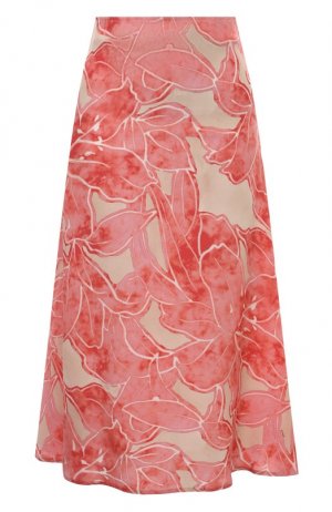 Шелковая юбка Kiton. Цвет: розовый