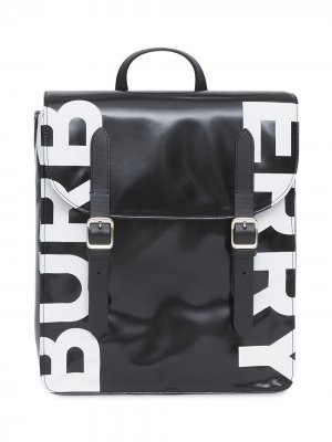 Рюкзак с логотипом Burberry Kids. Цвет: черный