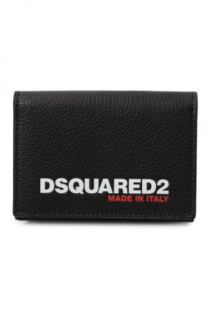 Кожаный футляр для кредитных карт Dsquared2. Цвет: чёрный
