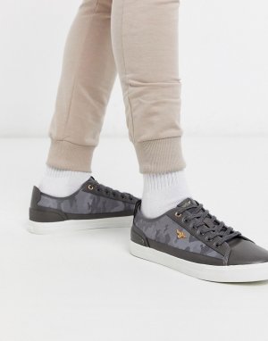 Серые фактурные кроссовки с камуфляжным принтом -Серый Creative Recreation