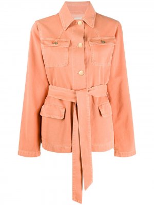Джинсовая куртка Fontana с поясом Temperley London. Цвет: оранжевый