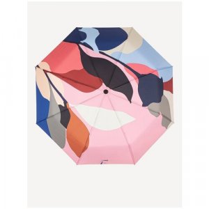 Мини-зонт, автомат, 3 сложения, 8 спиц, для женщин, розовый, голубой Mellizos. Цвет: розовый/разноцветный/голубой