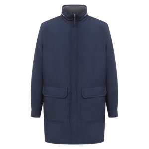 Утепленное пальто Andrea Campagna. Цвет: синий