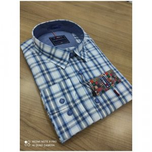 Рубашка , размер 4XL(66), синий Tonelli. Цвет: синий/светло-синий