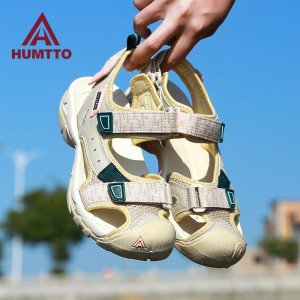 Сандалии женские дышащие быстросохнущие пляжные туфли на плоской подошве для женщин роскошные дизайнерские летние уличные походные кроссовки HUMTTO