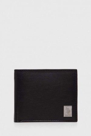 Кожаный кошелек , черный U.S. Polo Assn.