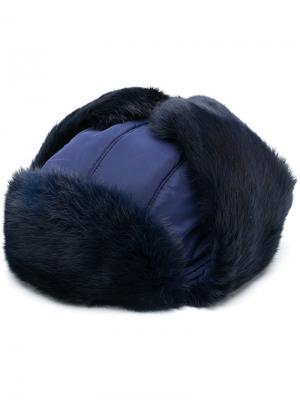 Зимняя шапка-маска Liska. Цвет: синий