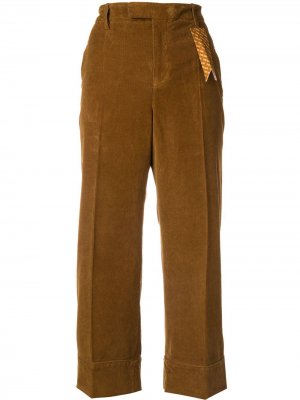 Corduroy cropped trousers The Gigi. Цвет: коричневый