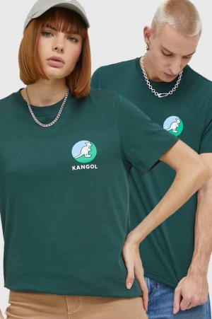 Хлопковая футболка , зеленый Kangol