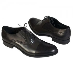 Кожаные мужские туфли черного цвета С-6290-ZM06-00S01 czarny Conhpol. Цвет: черный