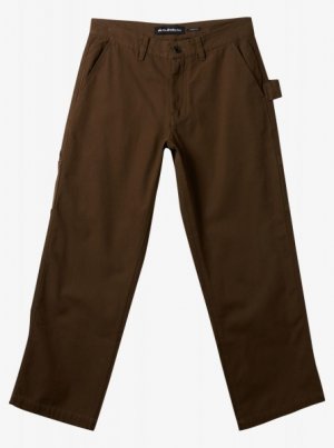 Мужские парусиновые штаны Carpenter QUIKSILVER. Цвет: темно-коричневый