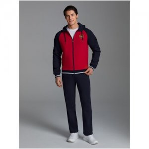 Костюм Red-n-Rocks, олимпийка, толстовка и брюки, силуэт прямой, карманы, размер 54, красный Red-n-Rock's. Цвет: синий