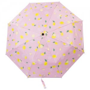 Зонт с лимонами KW041-000062 Розовый Kawaii Factory. Цвет: розовый