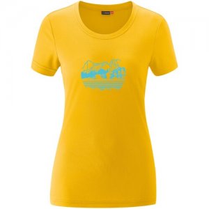 Рубашка для активного отдыха Waltraut Print W Softyo/Print View (EUR:44) Maier Sports. Цвет: желтый