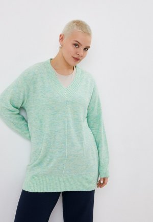 Пуловер Ulla Popken. Цвет: зеленый