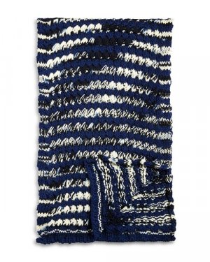 Шерстяной вязаный шарф , цвет Blue Missoni