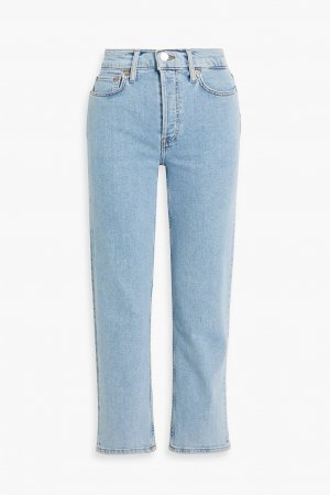 Прямые джинсы с высокой посадкой в стиле 70-х годов RE/DONE, синий Re/done