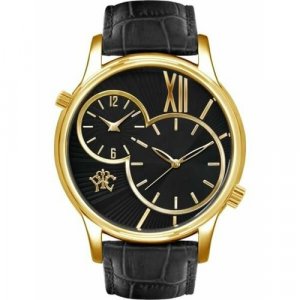 Наручные часы P681211-13B, золотой, черный РФС. Цвет: черный/золотистый