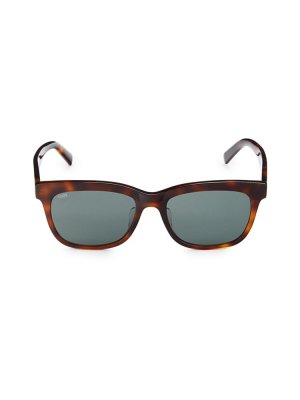 Прямоугольные солнцезащитные очки 55MM Tod'S, цвет Brown Tortoise Tod's