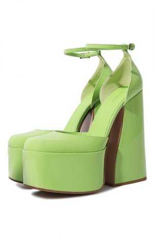 Кожаные туфли Le Silla. Цвет: зелёный