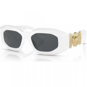 Солнцезащитные очки, белый, серый Versace. Цвет: белый/серый