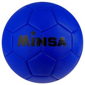Мяч футбольный minsa, размер 5, 32 панели, 3 слойный, цвет синий, 350 г MINSA