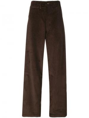 Вельветовые брюки E. Tautz. Цвет: коричневый