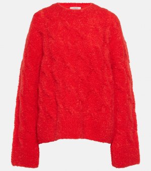 Пушистый свитер косой вязки , красный Dorothee Schumacher