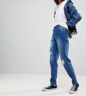 Состаренные джинсы в винтажном стиле -Синий Kubban Tall