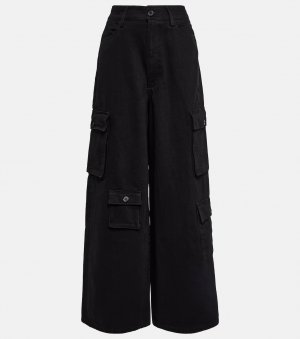Джинсовые брюки карго Hailey с высокой посадкой THE FRANKIE SHOP, черный Shop