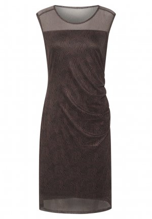 Летнее платье ЭЛЛИ , коричнево-черный с графическим принтом Kaffe