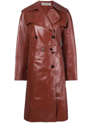 Двубортное пальто Nina Ricci. Цвет: красный