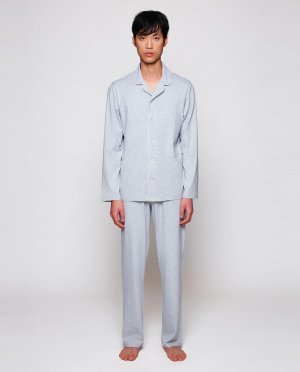 Светло-серая длинная мужская пижама из модала , светло-серый Mirto