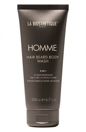 Очищающий, увлажняющий и освежающий гель для тела, волос бороды (200ml) La Biosthetique. Цвет: бесцветный