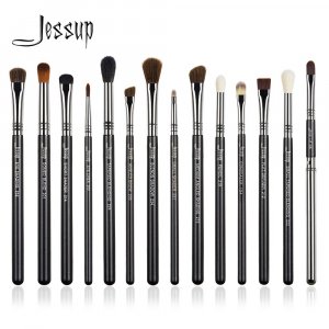 Набор профессиональных кистей для макияжа, 14 шт (Black / Silver) Jessup