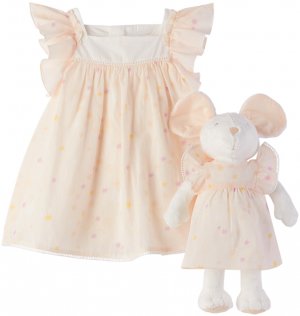 Детское розовое платье и комплект игрушек Chloe Chloé