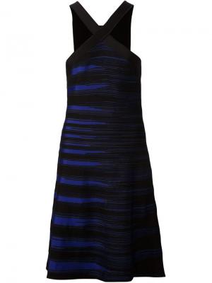 Расклешенное платье с вырезом-петлей халтер Ohne Titel. Цвет: синий