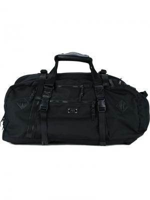 Объемный рюкзак с пряжками As2ov. Цвет: черный